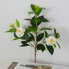 Plastic Artificial Camellia Flowers Real Touch Fake Flower  Shop Hotel Decoration