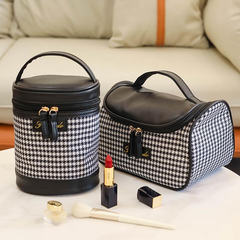 Дорожная водонепроницаемая женская сумочка для макияжа, ретро модная косметичка для хранения, простая косметичка на молнии, аксессуары