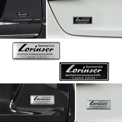 Стайлинг автомобиля 3D алюминиевая эмблема Lorinser, боковая сторона кузова автомобиля, задний значок багажника, наклейка на крыло, украшение, автоаксессуары