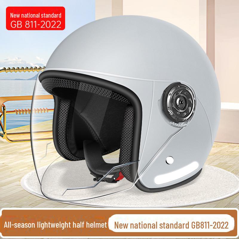 3C Certified Electric Motorcycle Helmet: Unisex Half Helmet for All Seasons, Provides Summer Ventilation and Winter Warmth