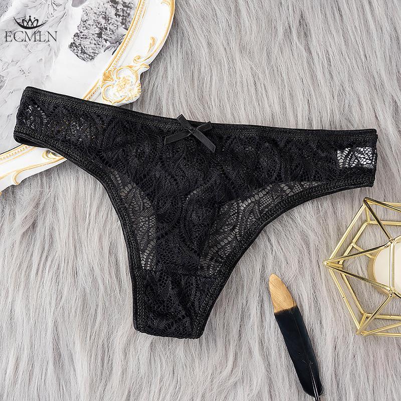 Lace Panties for Women Sexy and Fashion with Leaf Pattern Lace Underwear Pantie Ultra-thin See-through G-string Underwear Thong