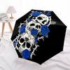 1pc Skull Roses Tattoo Design Umbrella with Plastic Handle,Compact & Stylish,Cartoon Pattern,Outdoor UmbrellaPT493
