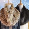 1PC Shawl Neck Warmer Faux Fur Clothes Accessories Collar Women Scarf Fluffy Soft Jackets