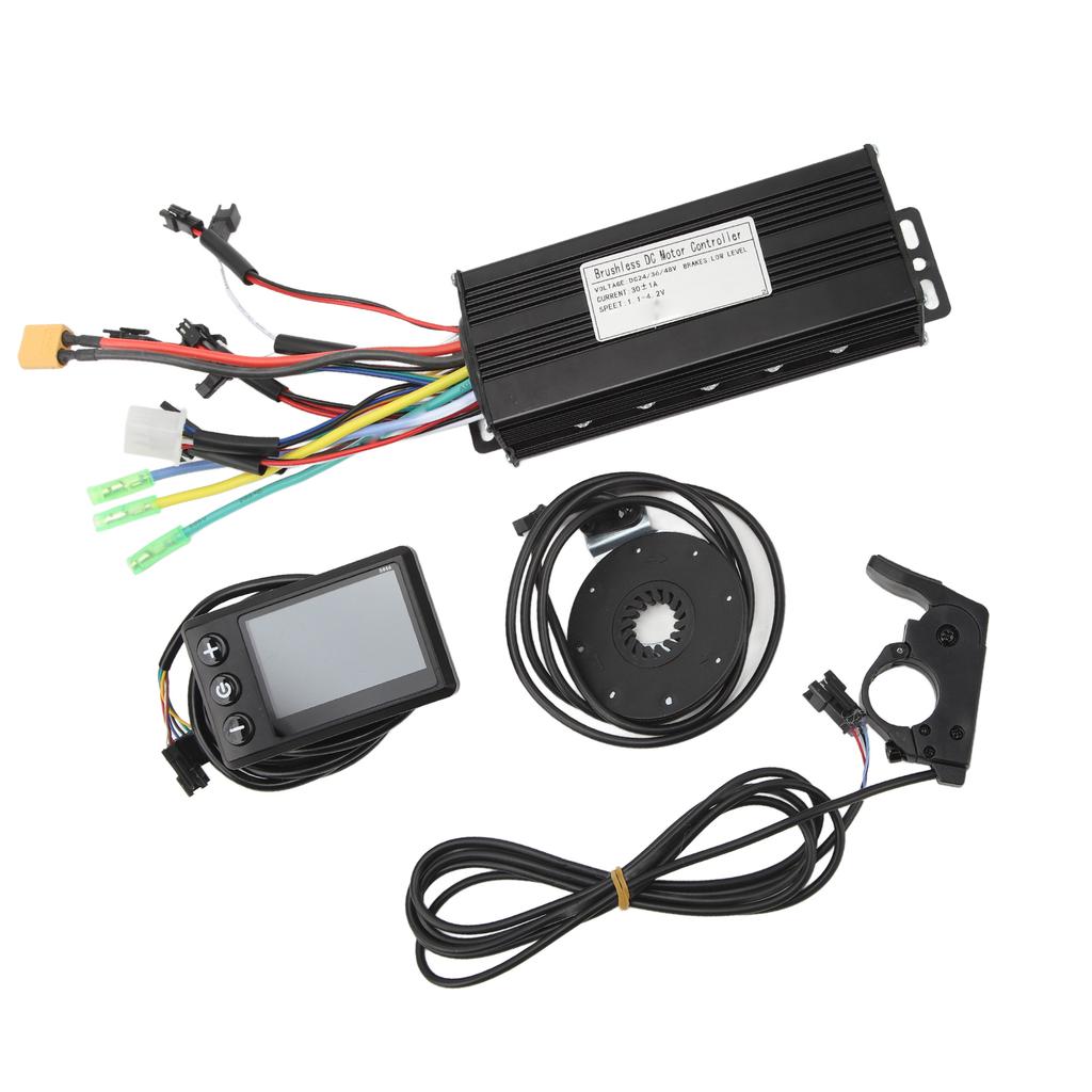 Electric Bike Conversion Kit LCD S866 Color Panel 30A Controller Speed Assist Sensor Throttle for Electric Scooter DIY