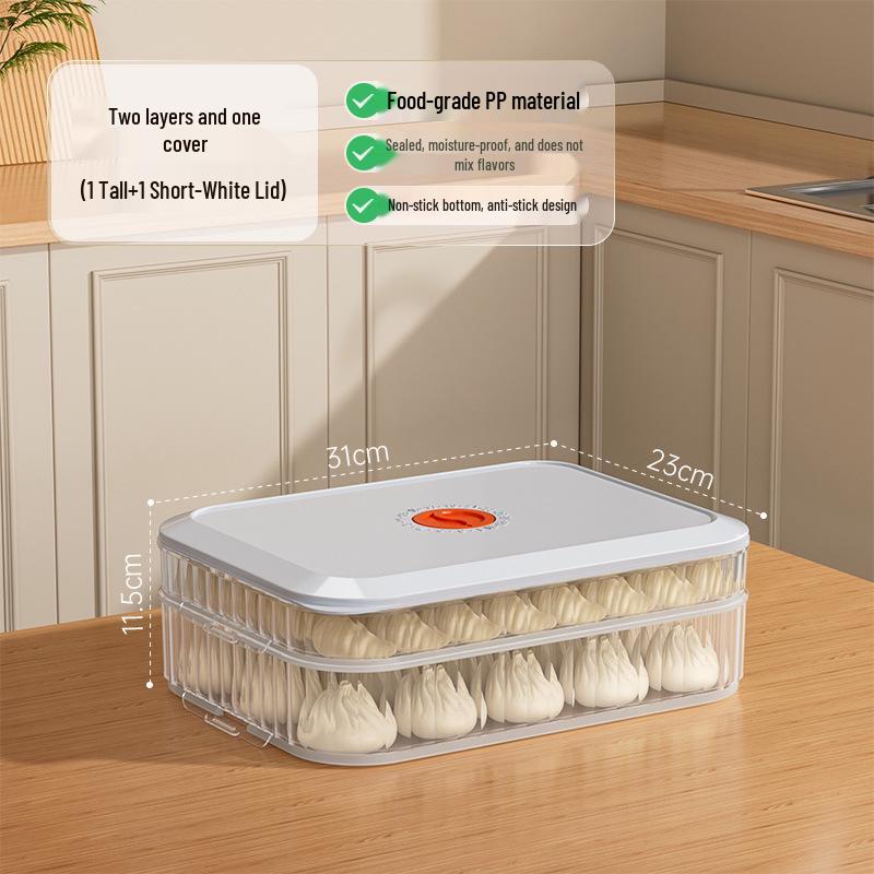 Dumpling Freezer Box - Fresh-Keeping and Quick-Freezing Storage for Wontons, Dumplings & Noodles