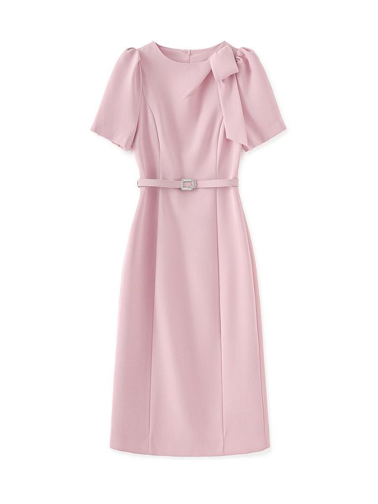 Летнее платье, украшенное бантом в стиле тихой роскоши - Элегантный облегающий талию стиль