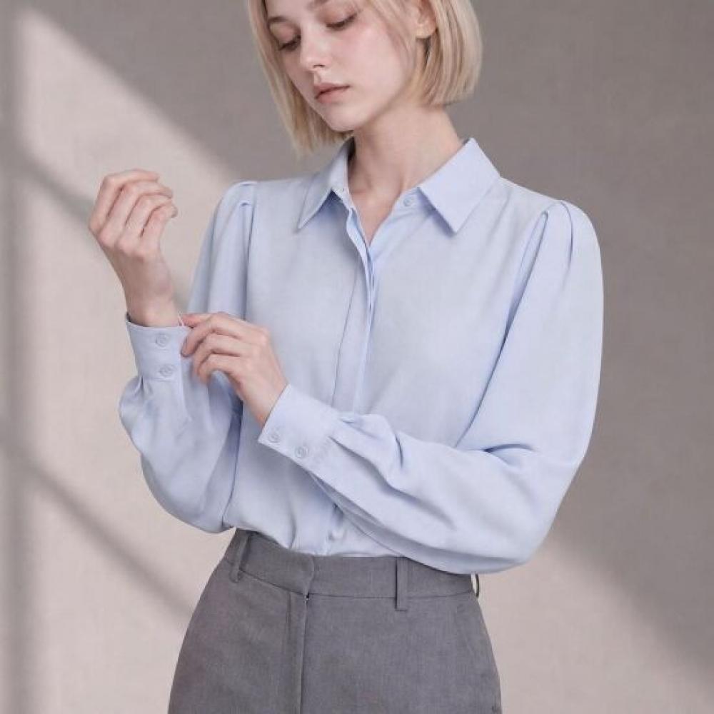 DeSire RoSe Women S Long Sleeve Wrinkle Free Hidden Button blouSe