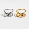 Кольцо Niche Metal Wind Knotted, персонализированное, модное, двухслойное, веревочное, узелковое, пуговица, кольцо-шарнир, ювелирное изделие 709