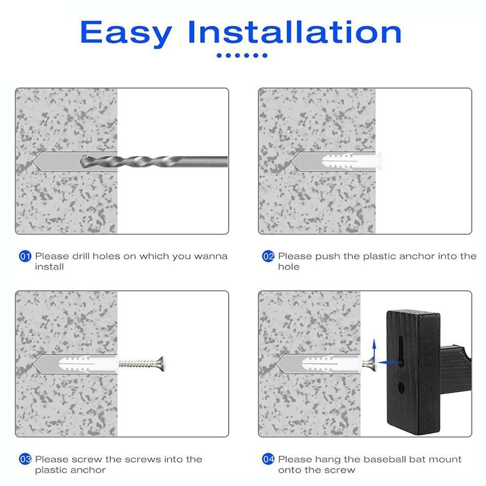 2 шт. Кронштейн для выставочной стойки Подставка для хоккейной клюшки Держатель для софтбольной биты Настенный держатель для бейсбольной биты