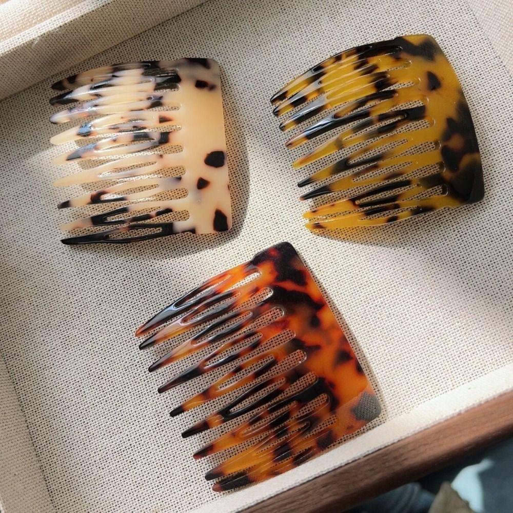 Маленькая расческа-зажим для волос Черная Декоративная Заколка для пучка Модная Французская боковая расческа для девочек и женщин