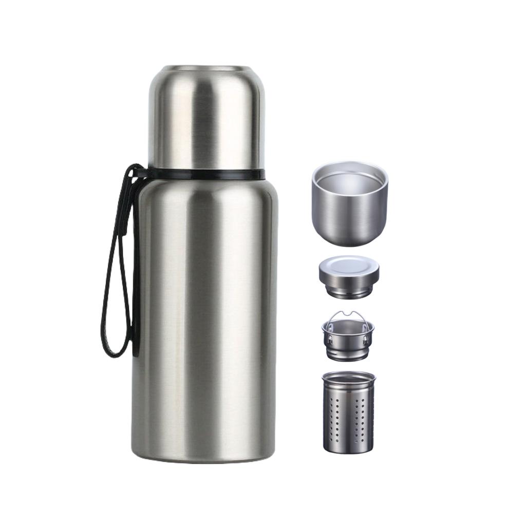 Large Capacity Stainless Steel Thermos Portable Vacuum Flask Insulated Tumbler with Rope Thermo Bottle 500/700/1000/1500ml