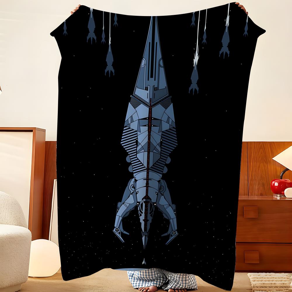 Игровое одеяло M-Mass E-Effect Throw из фланели, легкое, уютное, прочное, моющееся, милое, классное