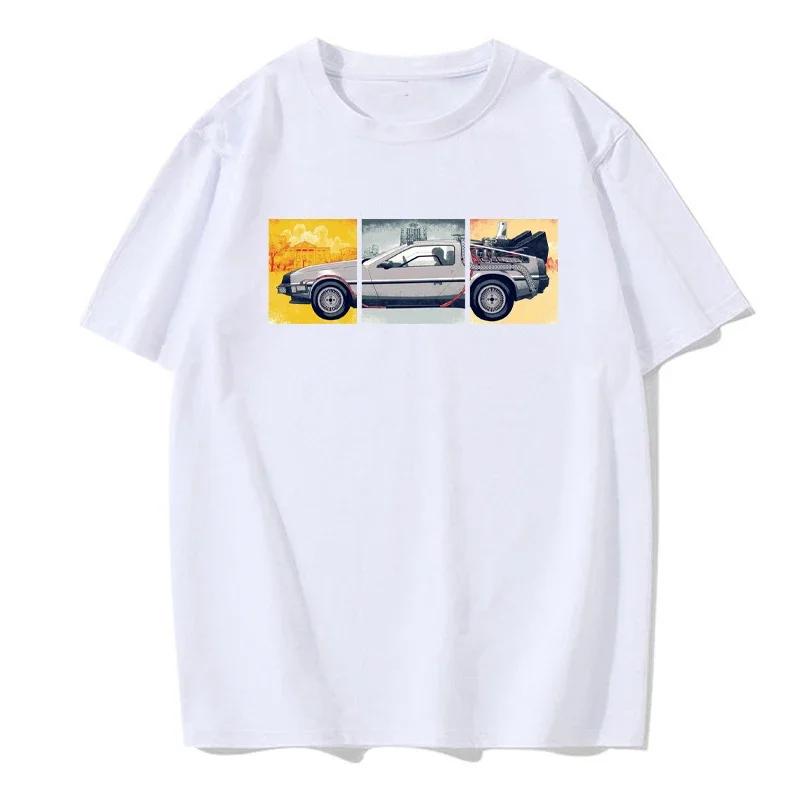 Летняя мужская футболка Классическая футболка с принтом из киносериала Модная повседневная футболка с принтом О-образным вырезом Хлопковая короткая футболка