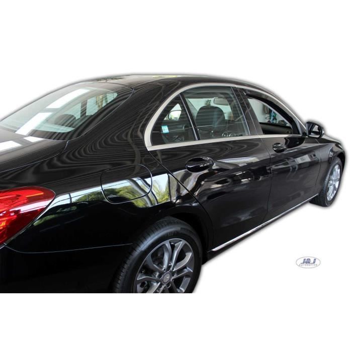 Déflecteurs d'air - J&J AUTOMOTIVE - Mercedes C Classe W205 - Fumé - Installation facile - Acrylique renforcé