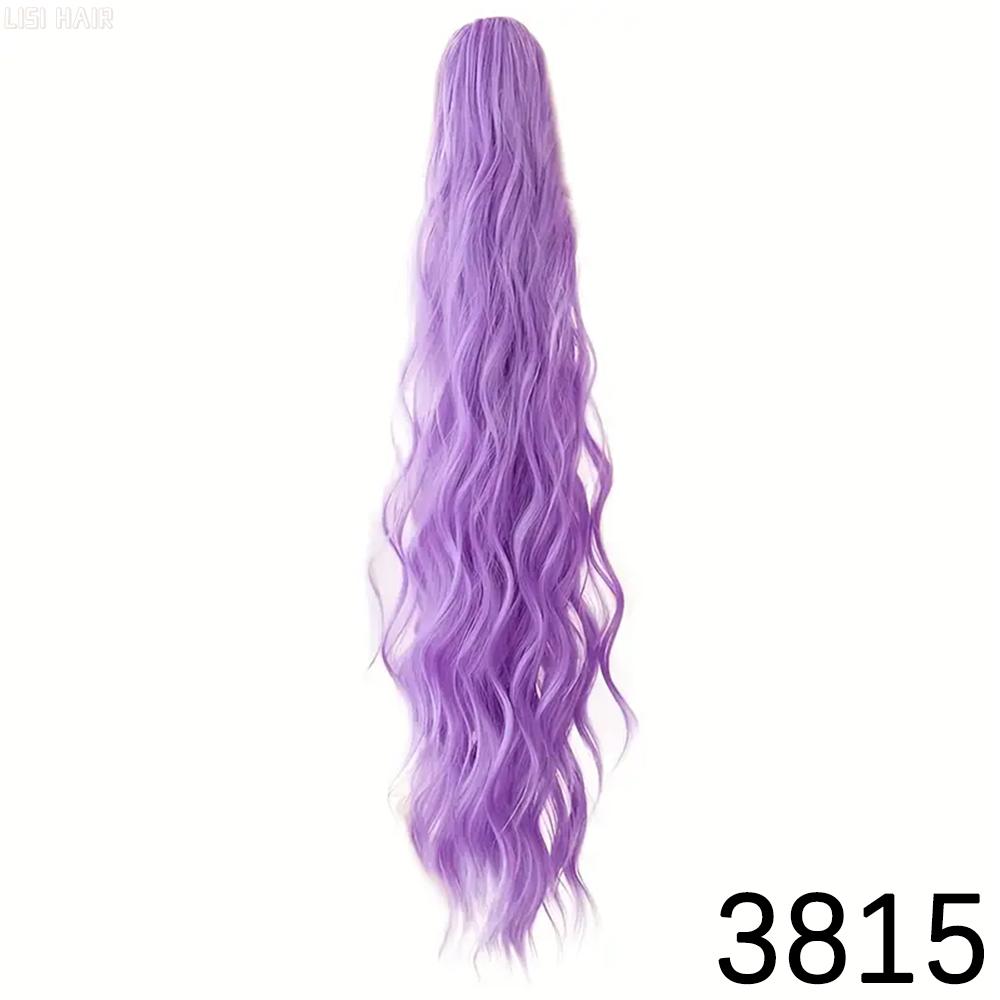 MERISIHAIR Синтетический зажим для наращивания волос в хвост, волнистый хвост для наращивания волос для женщин, хвостик, шиньон, черный, коричневый