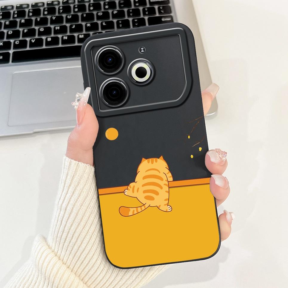 Cartoon Fashion Back Cover For Tecno Pova 6 Neo Pova6 Neo Phone Case Silicone Soft TPU Dragon Astronaut Black Cat Funda Bumper