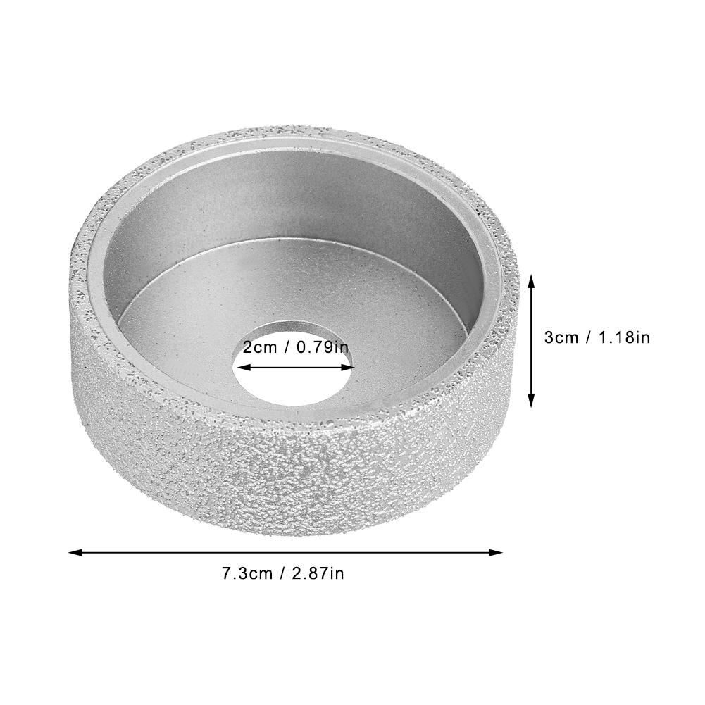 7.3cm Brazed Diamond Edge Grinding Wheel Flat Grinding Wheel for Stone Marble Ceramic3.0cm