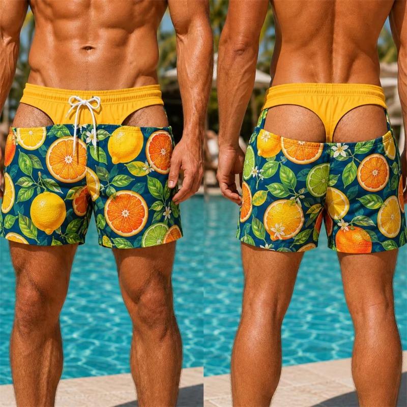 3D Print Funny Butt Prank Pattern Swim Trunks For Men Floral Hawaii Style Beach Shorts Summer Personality Boyfriend