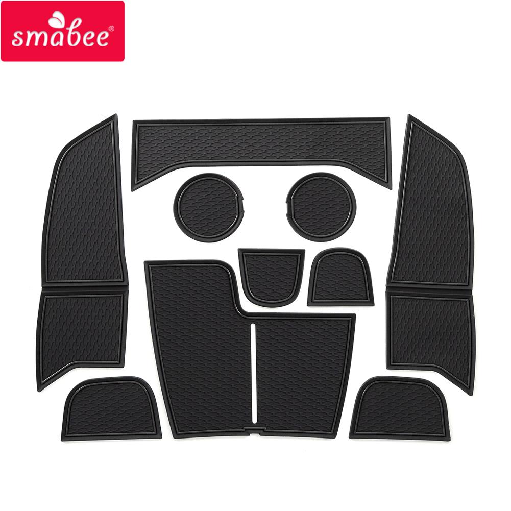 Smabee Gate Slot Cup Pad для Ford FOCUS 2019 Автомобильные аксессуары для интерьера Резиновые нескользящие коврики Противоскользящий коврик Наклейка на автомобиль