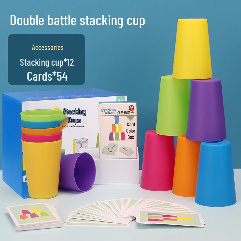 Cross-Border Battle Stacking Cups: Color Sorting & Cognitive Training Educational Game