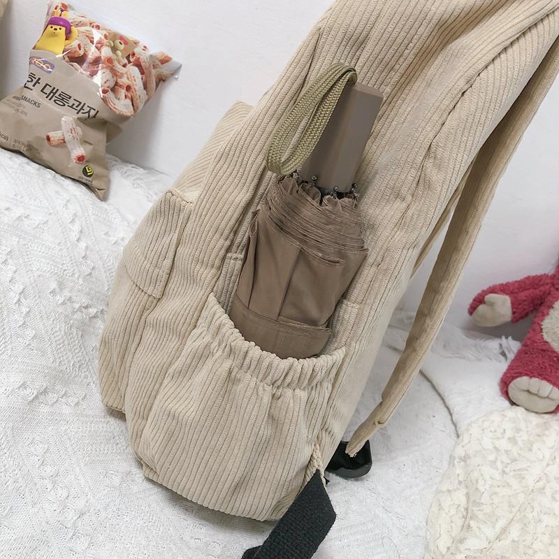 Сплошная цветная книжная сумка, студенческий рюкзак, вельветовая школьная сумка, рюкзак большой емкости