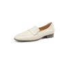 Krazing Pot Sheepskin Round Toe Low Heels Spring Shoes Brogues Slip On Big Size 43 Leisure Women Pumps