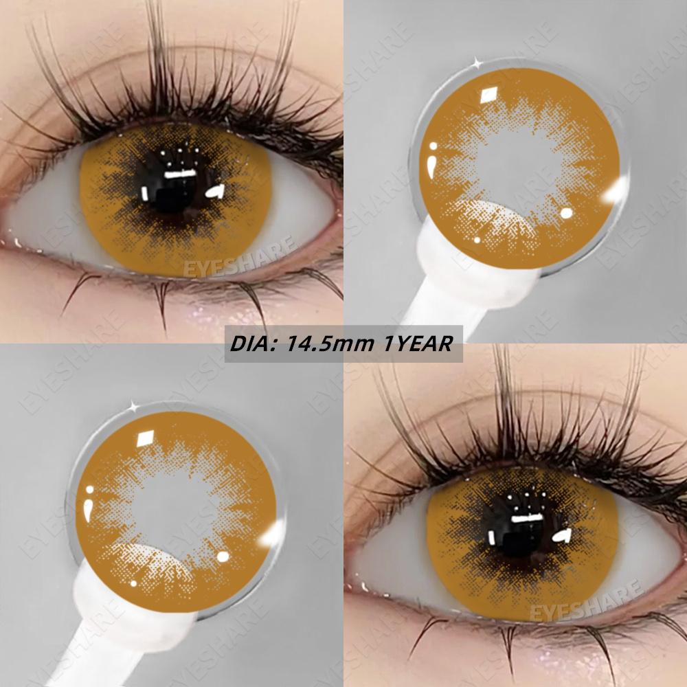 Eyeshare Модные цветные контактные линзы 1 пара сапфировых контактных линз Новые контактные линзы Коричневые линзы Серо-белые линзы Зеленые бьюти-линзы