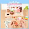 Wooden Simulation Ice Cream Vending Cabinet Model Children Toy Set Gift For