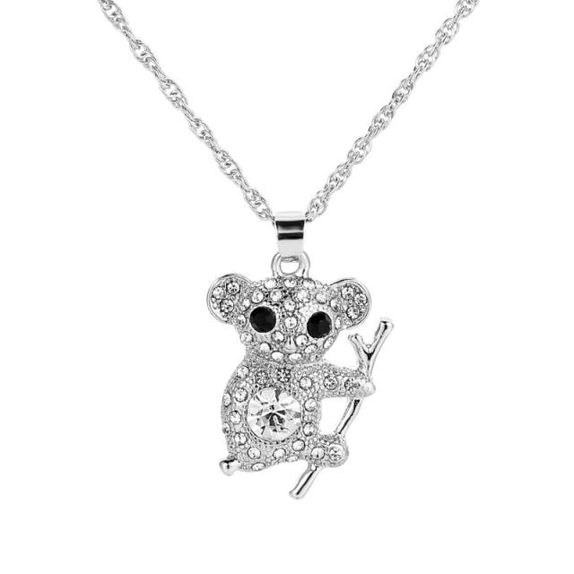 Новейшие Очаровательные Подвески-Кошки для Девочек Детские Стильные Стильные Цветные Кристаллические Женские Мультяшные Животные Подвески Украшения Подарок Подарки Милые