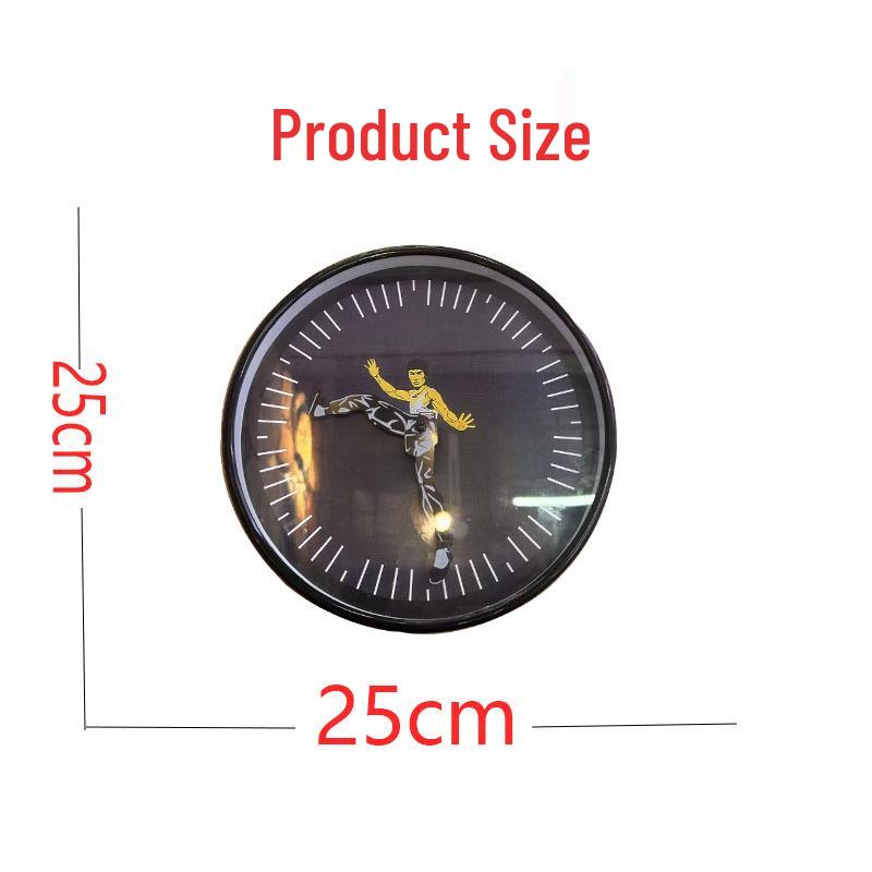 Бесшумные настенные часы «Личность Кунг-фу» – Круглый домашний декор