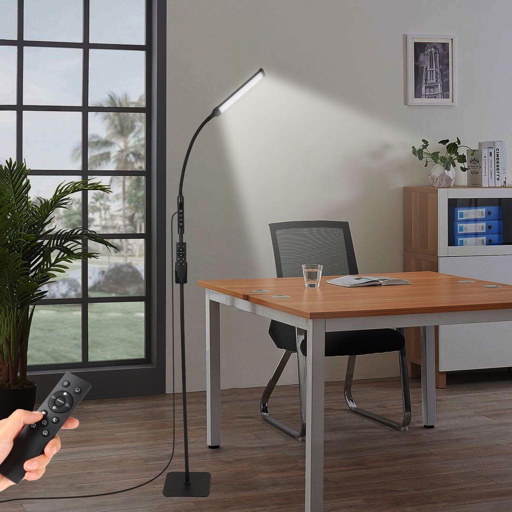 LED Floor Lamp Can Rotate 360 Degrees Freely with 3 Color Modes and 3 Height Adjustments Available-with Remote Control
