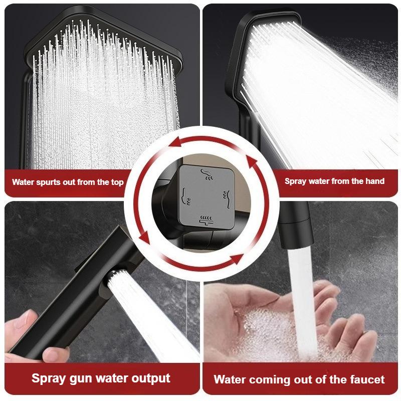 Комплект смесителя для ванны и душа с наддувом, аксессуары для душа, бытовой медный набор насадок, универсальная система душевой лейки