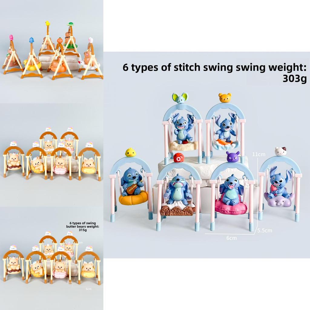 Sanrio Squirrel Swing Pvc Toy Blind Box Collectible For Kids And Fans