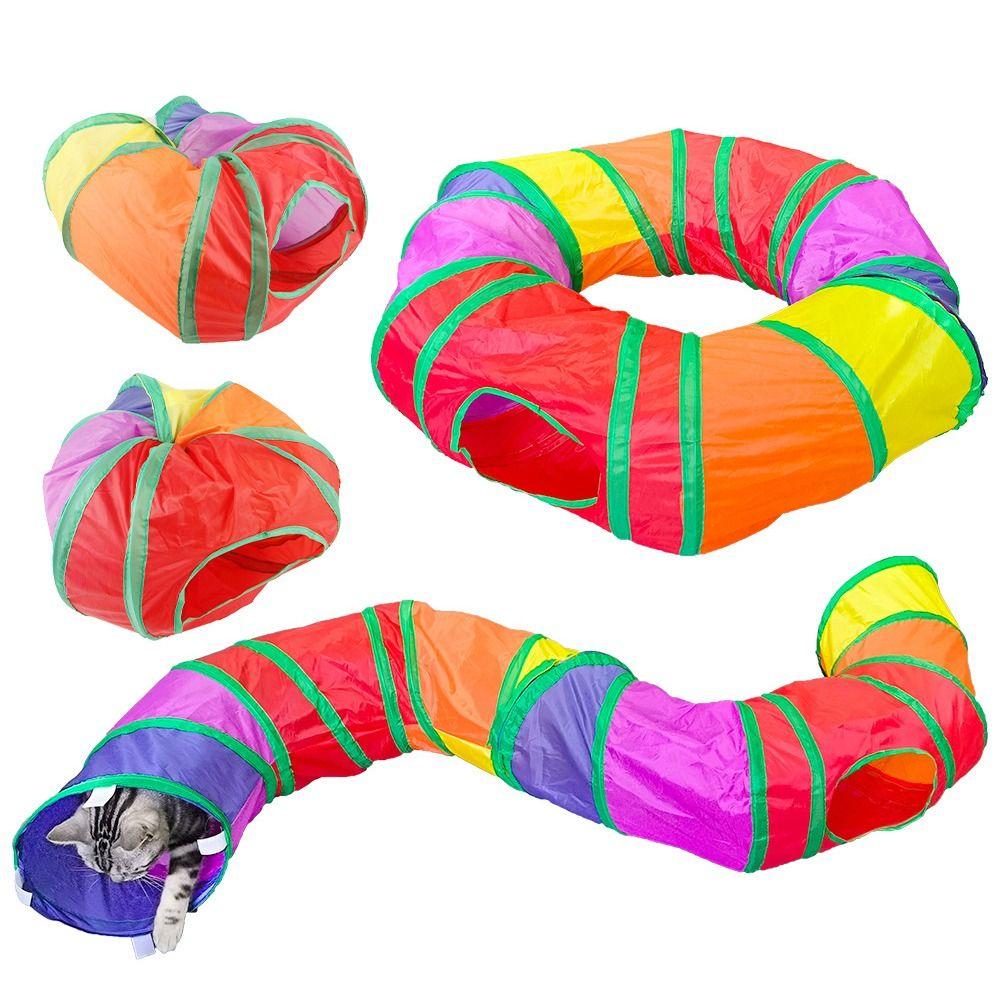 Breathable Cat Tunnel Tube Polyester+Steel Wire Pet Fun Play Toy Portable Cat Maze Tunnel  Cat