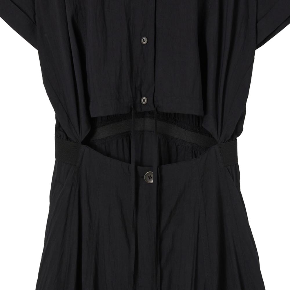 Rap Waist-Slit Shirt-Style Long Dress Ar2Wo568