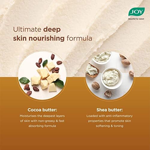 JOY Cocoa Rich Intense Nourishing Body Lotion 600ml With Shea Butter Cocoa Butter For Soft Radiant Skin