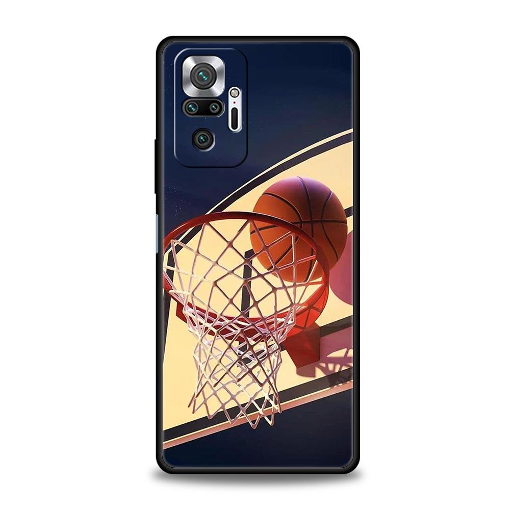 Чехол для телефона с рисунком баскетбольного кольца и номера для Xiaomi Redmi Note 12 11 10 Pro Plus 10S 9S 9 9T 8T 9C 9A 8 7 K40 Gaming Мягкая крышка