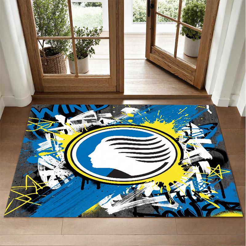 Atalanta FC Design Crystal Velvet Rug Soft Decorative Mat for Bedroom Entrance