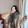 Imitation Cashmere Scarf, Women's Autumn and Winter Fashion Double-sided Plaid Scarf, Student Thickened Warm Shawl, Gift Scarf
