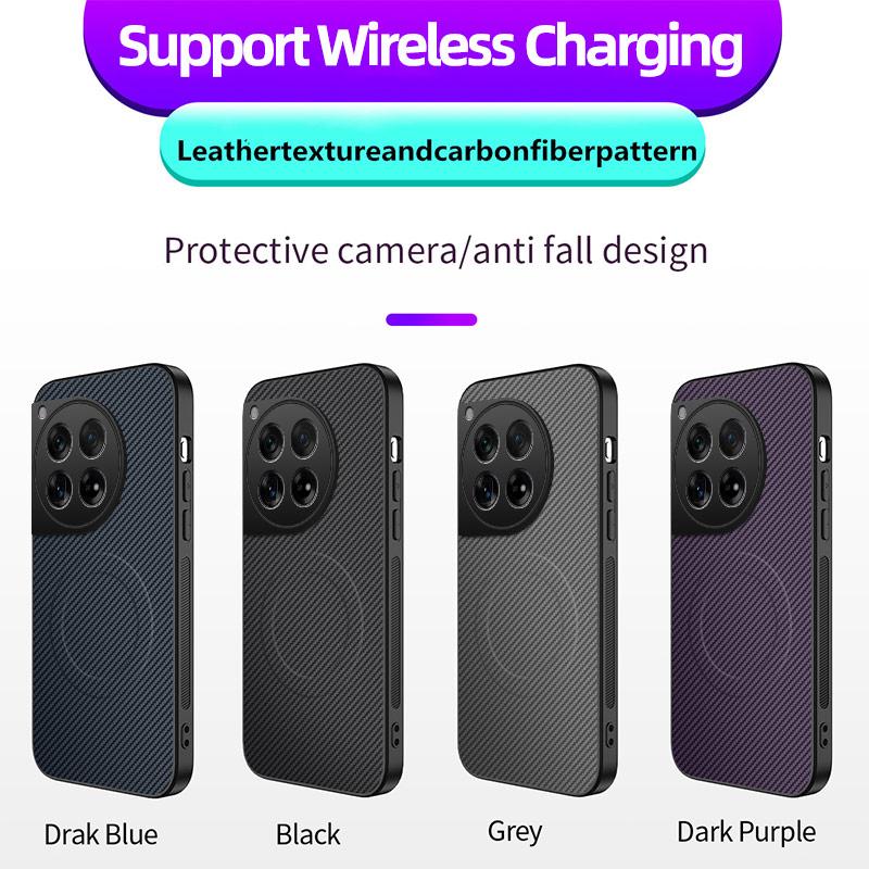 For One Plus 12 Hight End Black For Magsafe Magnetic Wireless Charge Case For One Plus 12 Lens Shockproof Cover For OnePlus 12