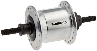 SHIMANO Втулка динамо серебристая 36H гайка тип ADHC2100NWDDSS1 DH-C2100 J2-A 6V-0.9W OLD100mm
