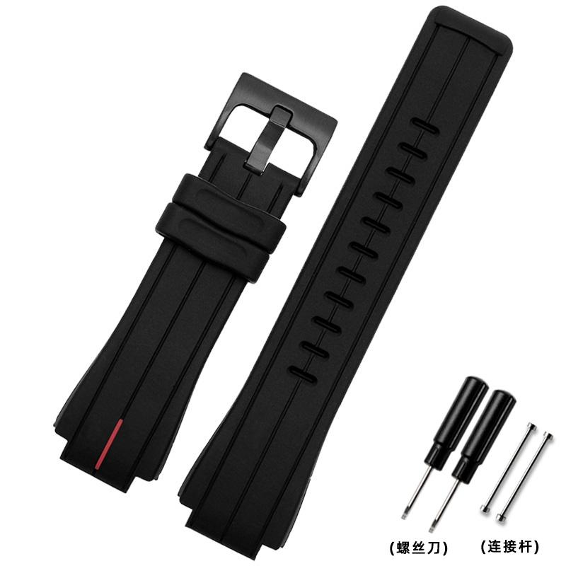 Высококачественный резиновый ремешок для часов TIMEX серии T2N720 TW2T76300 T2N721 Мужской Черный Водонепроницаемый Силиконовый Спортивный Ремешок 24*16мм