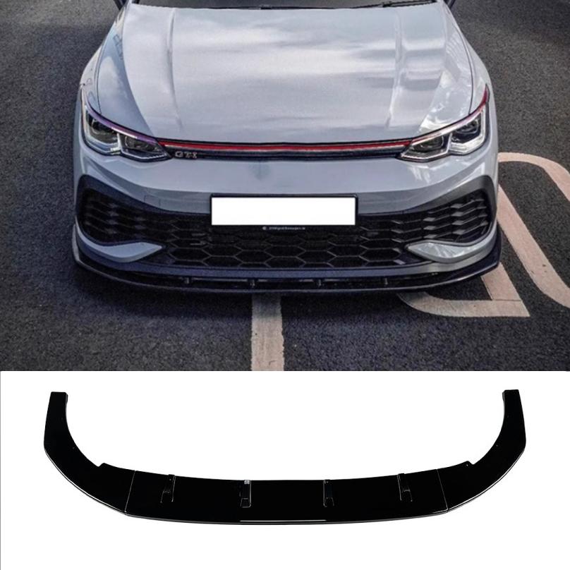 For Volkswagen Golf 8 MK8 GTD GTE R-Line GTI Clubsport 2020-2024 Maxton Style Front Bumper Lip Spoiler Splitter Guard