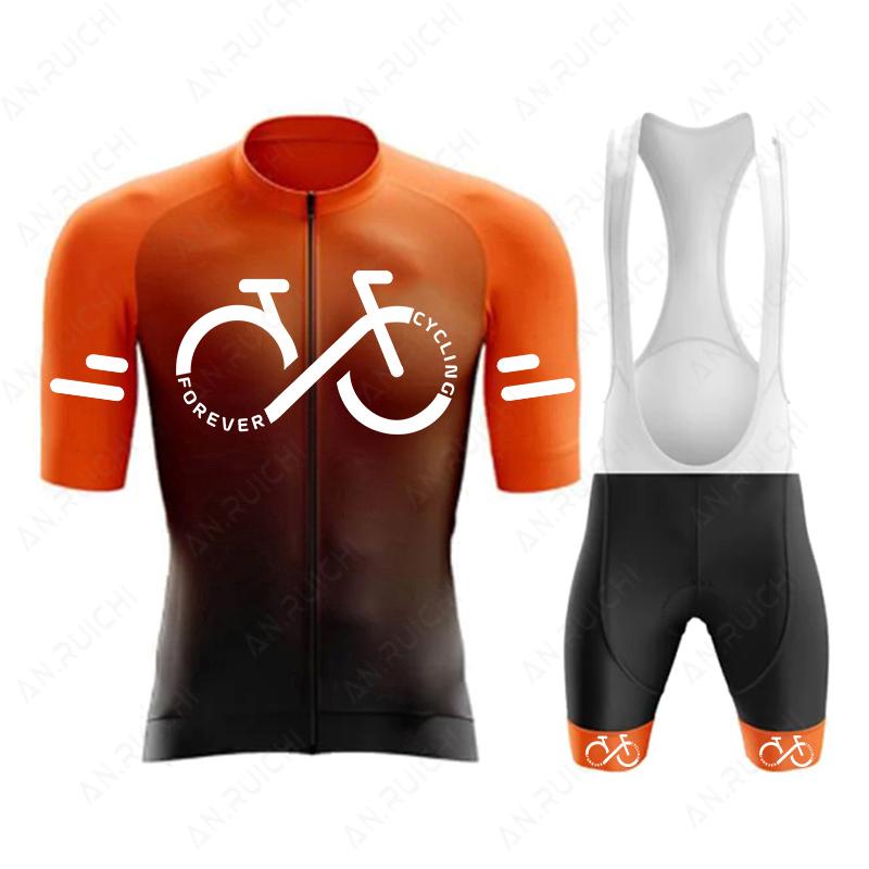 Серия FOREVER CYCLING Комплект Велосипедных Джерси 2026 Лето Мужской С коротким рукавом Велосипедная Одежда для Велоспорта Градиентный Цвет Горный Велосипед Джерси Спортивный Костюм