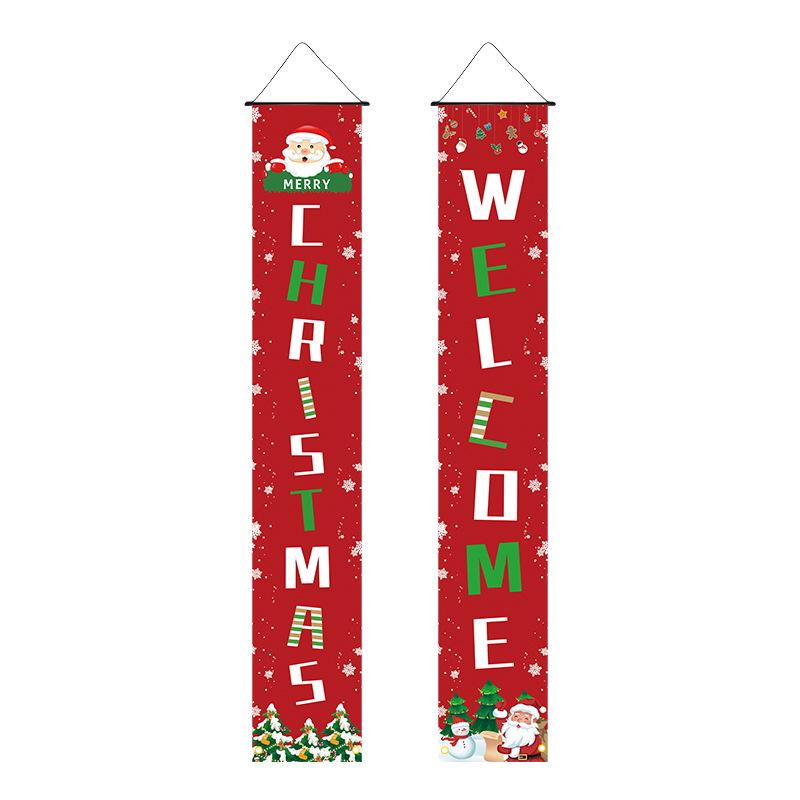 New Christmas Hanging Flag: Atmosphere Decoration, Ins Style Background Cloth, Custom Christmas Couplets for Porch (2026).