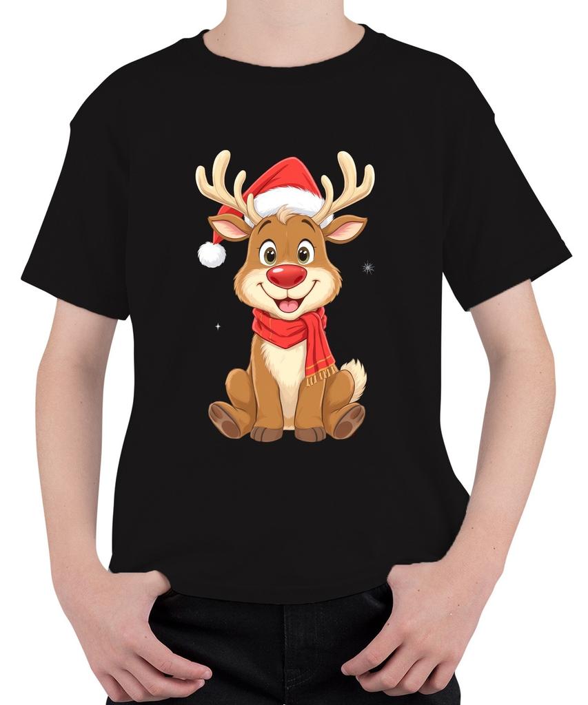 Christmas Reindeer Cute Kids Cartoon Gift Winter Cute Unisex Children T-Sh