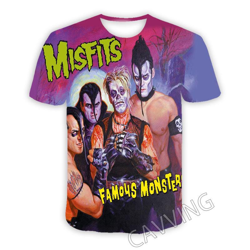 Футболка с 3D-принтом The Misfits Casual для женщин и мужчин, летняя, с круглым вырезом, коротким рукавом, модная, с графическим рисунком, для косплея