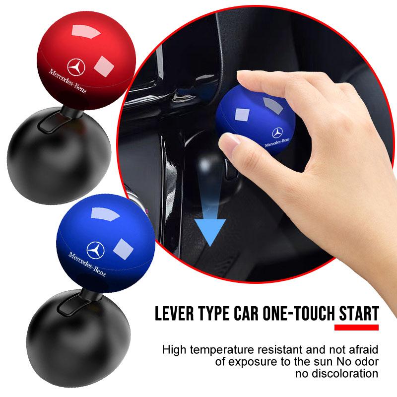 Car Logo Push Start Button Lever Creative Protective Cover For Mercedes Benz GLC GLA CLA GL A B C Class W176 W246 W205 X253 X156 FG2