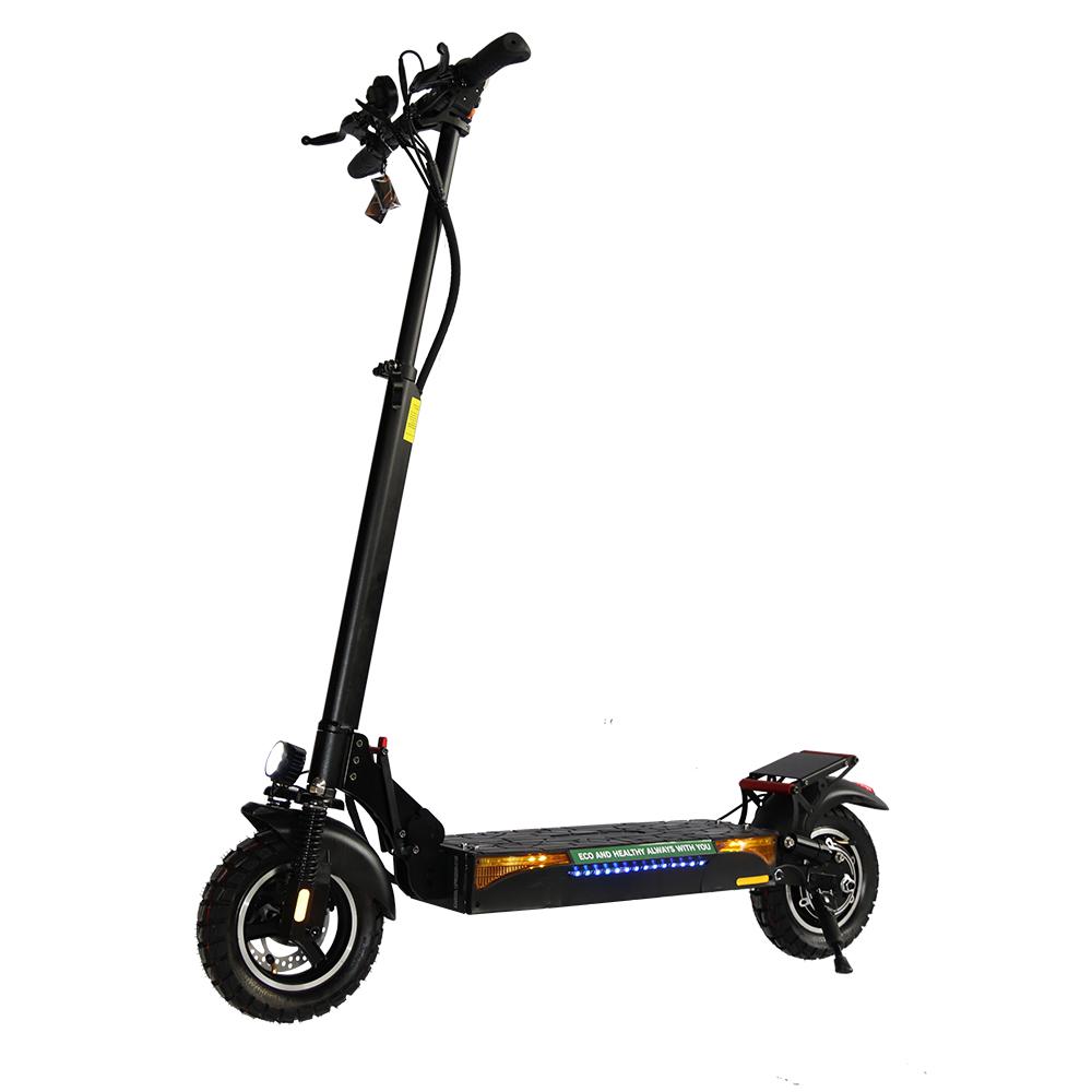 L12 Foldable Electric Scooter, Black Frame, 48V 16Ah Battery, 10 Inch Off-Road Tyres, Max Mileage 45-50KM, Dual Disc Brake Adult city electric scooter
