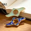 Eye-catching Glitter Bookmark Book Page Holder, Thumb Ring Holder for Reading, Smooth Edge Metal Opener Reading Accessory Students Readers